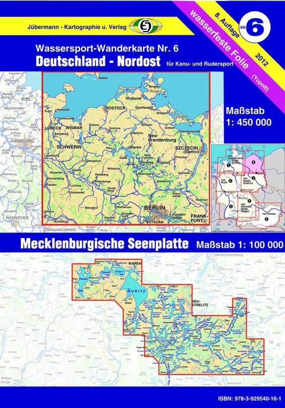 Wassersport-Wanderkarte WW6 - Deutschland Nordost | FlussInfo Shop