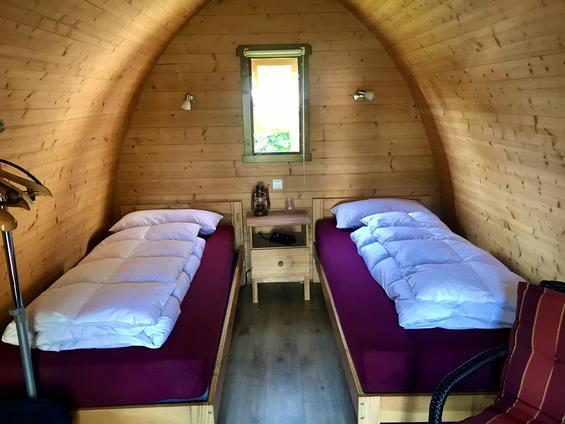 Glamping Pod Betten