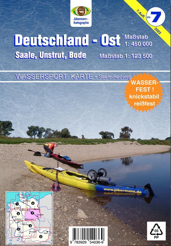 Beispiel aus der Wassersport-Wanderkarte WW7