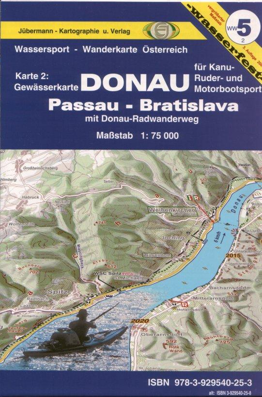 Titelblatt der Gewässerkarte Donau