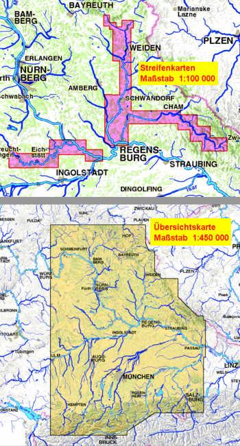Blattschnitt der Wassersport-Wanderkarte WW4