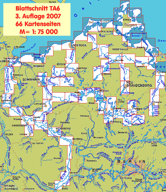 Blattschnitt vom Touren-Atlas TA6