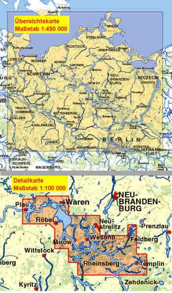 Blattschnitt Wassersport-Wanderkarte WW6
