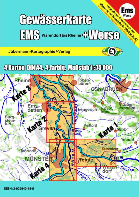 Titelblatt der Gewässerkarte Ems