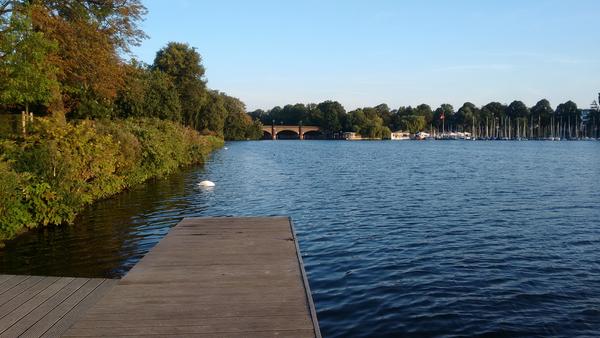 Einsetzen in die Außenalster