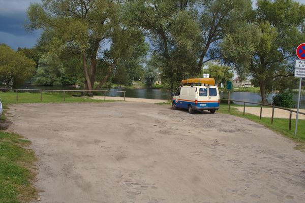 Zufahrt zur Kanueinsetzstelle in Milow