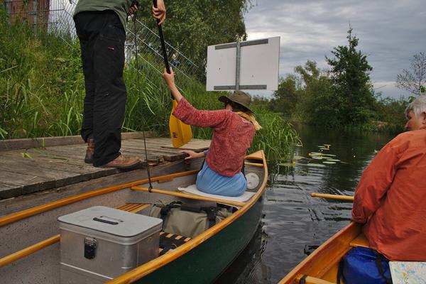 Oberwasser am Wehr Bützow im Hafen
