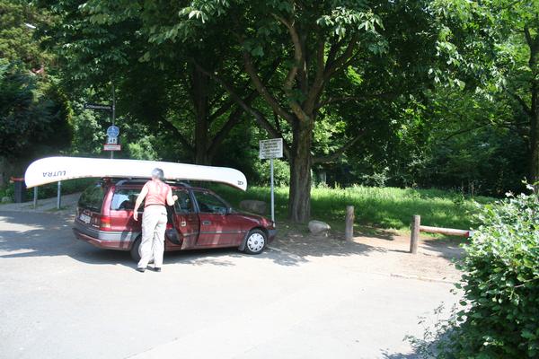 Parkmöglichkeit an der Schleuse Poppenbüttel