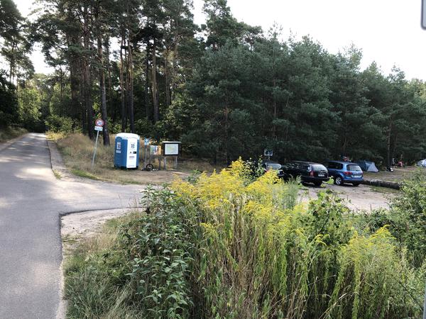 parken beim Biwakplatz Mönchwinkel