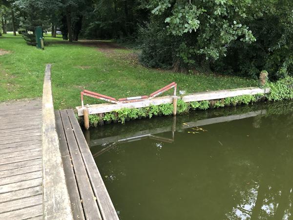 Einsetzen am Holzufer