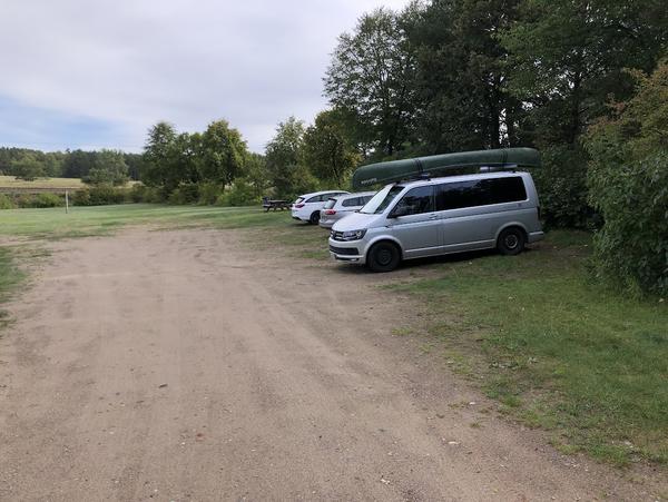 Parkplatz am Käbelicksee in Kratzeburg