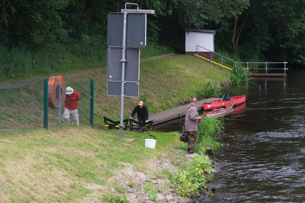 wieder Einsetzen an der Umtragestelle Große Tränke