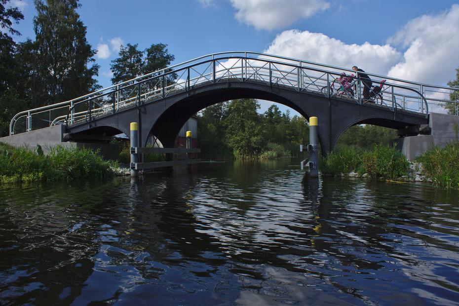 Havel in Zehdenick, Kamelbrücke für den Treidelweg