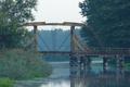 Holzklappbrücke über die Trebel in Nehringen