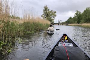 Trebel hinter der Klappbrücke Nehringen