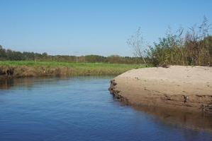 Treene, Gleithang mit Sandablagerung