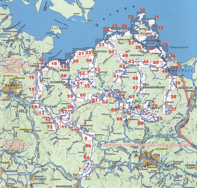 TourenAtlas TA6 Wasserwandern MecklenburgVorpommern FlussInfo Shop